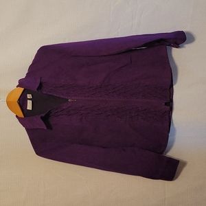 Kim Rogers Petite Zip-up Blouse